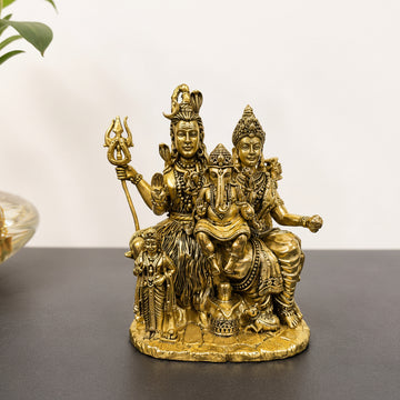 Lord shiva ,Parvathi, Ganesh Brass Idol