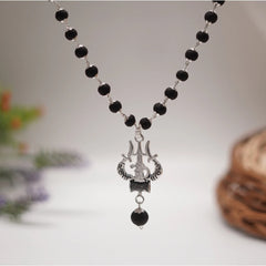 Karungali mala with Trishul