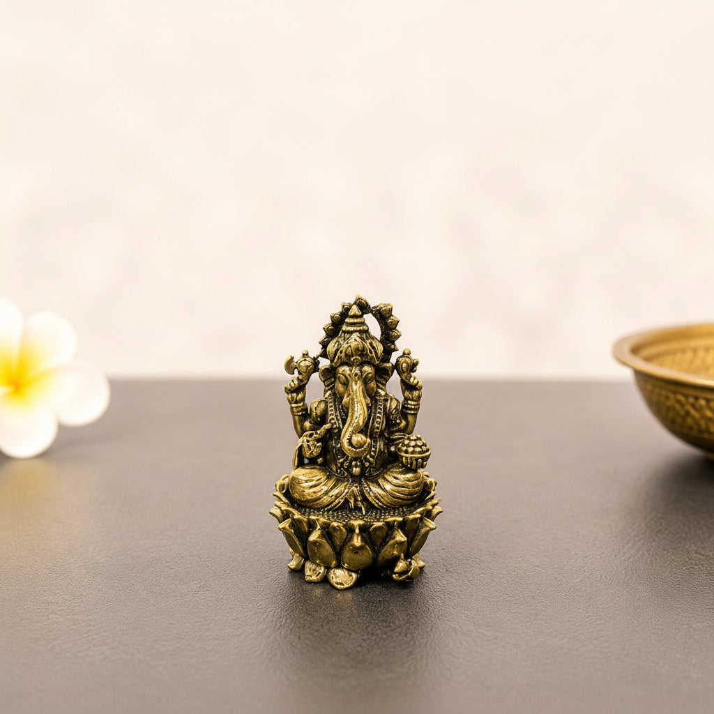 Lord Ganesha Brass Idol