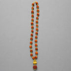 Gold Plated Rudraksha Mala With Shiv Ji Trishool Damroo