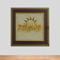 7 Horses on Raw Pyrite Frame