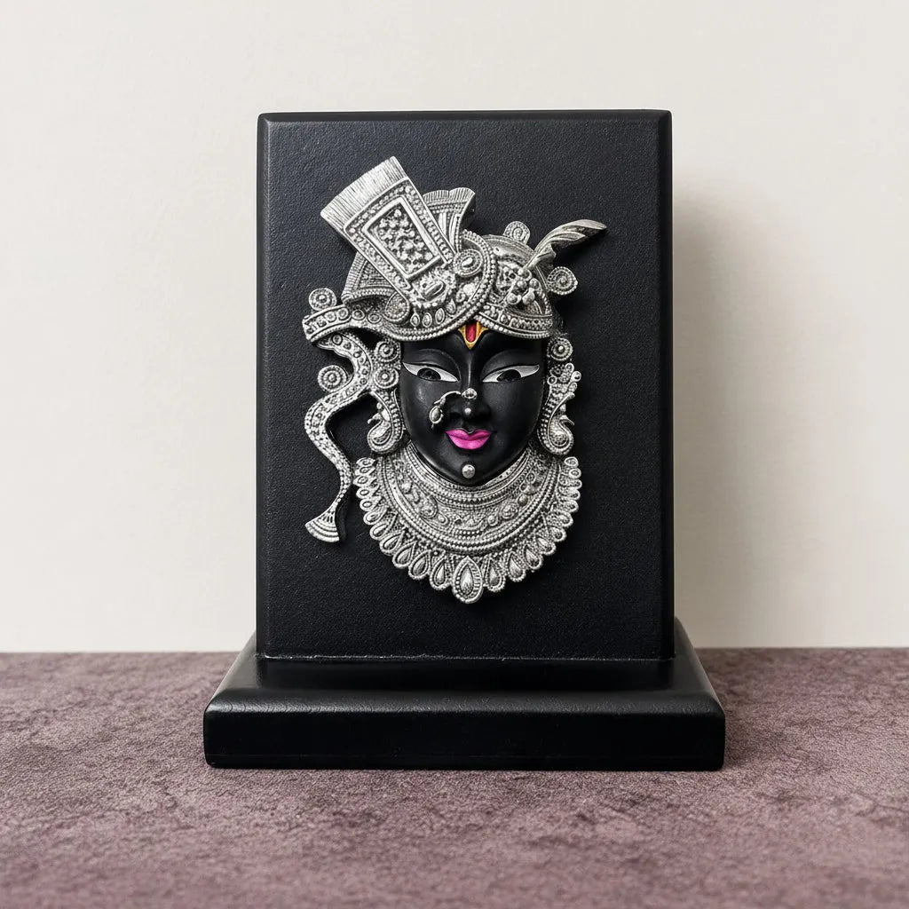 Silver Plated Shrinathji Idol